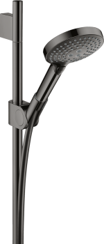 AXOR Uno Zestaw prysznicowy 90 cm z główką prysznicową 120 3jet Czarny Chrom Polerowany 27987330
