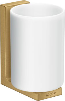 AXOR Universal Rectangular Kubek na szczoteczki do zębów złoty optyczny szczotkowany 42604250