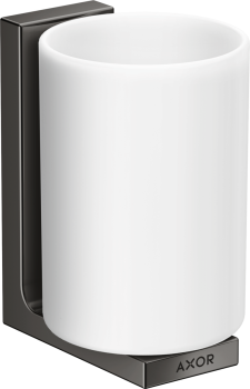 AXOR Universal Rectangular Kubek na szczoteczki do zębów czarny chrom polerowany 42604330