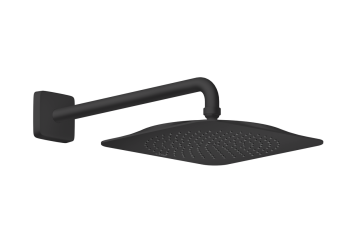 AXOR Citterio C deszczownica prysznicowa 27 x 27 cm  1jet z ramieniem prysznicowym czarny mat 28790670