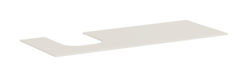 HANSGROHE Xevolos E Blat 137 x 55cm z wycięciem po lewej stronie pod umywalkę wpuszczaną, szlifowaną 50 x 48cm, Piaskowy Beż Matowy 54205780