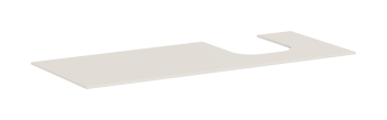 HANSGROHE Xevolos E Blat 137 x 55cm z wycięciem po prawej stronie pod umywalkę wpuszczaną, szlifowaną 50 x 48cm, Piaskowy Beż Matowy 54206780