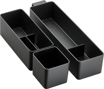 HANSGROHE IntraStoris Zestaw pojemników podstawowych 10 x 34,5 cm czarny mat  54224670