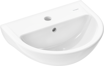 HANSGROHE GladeLake S Mała umywalka wisząca 45 x 37cm z otworem na baterię, z przelewem biały 60100450