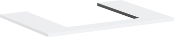 HANSGROHE Xilesa E Blat 78 x 55cm z wycięciem na środku pod umywalkę wpuszczaną, szlifowaną biały mat 54269700