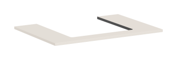 HANSGROHE Xilesa E Blat 78 x 55cm z wycięciem na środku pod umywalkę wpuszczaną, szlifowaną piaskowy beż matowy 54269780