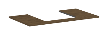 HANSGROHE Xilesa E Blat 98 x 55cm z wycięciem na środku pod umywalkę wpuszczaną, szlifowaną kaszmirowy dąb 54270550