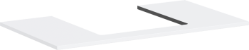 HANSGROHE Xilesa E Blat 98 x 55cm z wycięciem na środku pod umywalkę wpuszczaną, szlifowaną biały mat 54270700