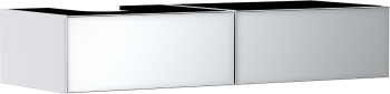 HANSGROHE Xevolos E Szafka pod szlifowaną umywalkę wpuszczaną w blat/nablatową po lewej stronie z 2 szufladami 137 x 55cm, biały mat 54319320
