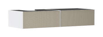 HANSGROHE Xevolos E Szafka pod szlifowaną umywalkę wpuszczaną w blat/nablatową po lewej stronie z 2 szufladami 137 x 55cm, biały mat 54319390