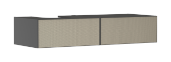 HANSGROHE Xevolos E Szafka pod szlifowaną umywalkę wpuszczaną w blat/nablatową po lewej stronie z 2 szufladami 137 x 55cm, szary łupek matowy 54321390