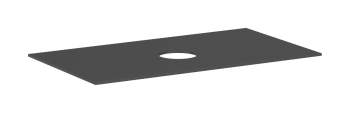 HANSGROHE Xevolos E Blat 98 x 55cm z wycięciem na środku pod umywalkę nablatową bez otworu na baterię szary łupek matowy 54329760