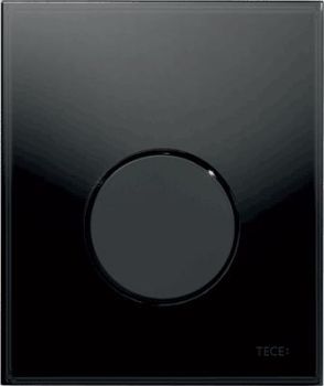 TECE Loop Przycisk spłukujący ze szkła do pisuaru, szkło czarne-przycisk czarny 9242657