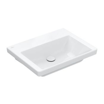 Villeroy & Boch Subway 3.0 Umywalka meblowa 60x47 cm bez otworu pod baterię i bez przelewu biała z powłoka ceramicplus 4A7063R1