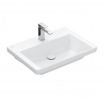 Villeroy & Boch Subway 3.0 umywalka meblowa 65 x 47 cm , 1 otwór na baterię, bez przelewu biała z CeramicPlus 4A7066R1