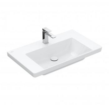 VILLEROY & BOCH SUBWAY 3.0 Umywalka meblowa 80 x 47 cm bez przelewu biała z powłoką ceramicplus 4A7081R1