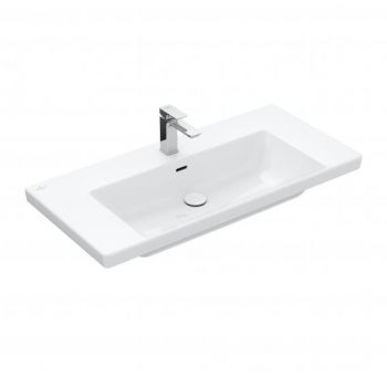 VILLEROY & BOCH SUBWAY 3.0 Umywalka meblowa nieszlifowana 100 x 47 cm z przelewem biała 4A70A501