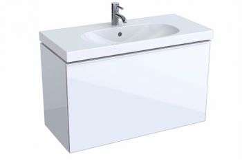 GEBERIT Acanto Szafka pod umywalkę 89x53,5 cm, korpus lakierowany na wysoki połysk, biały 500616012