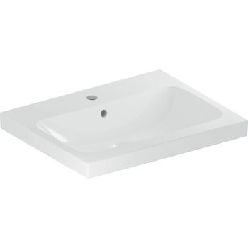 GEBERIT iCon Light Umywalka, 60x48 cm z przelewem biała z powłoką KeraTect 501834002