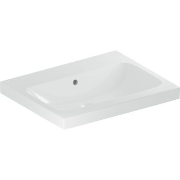 GEBERIT iCon Light Umywalka, 60x48 cm, z przelewem, bez otworu na baterię, KeraTect 501834004