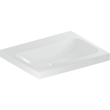 GEBERIT iCon Light Umywalka, 60x48 cm, bez przelewu, bez otworu na baterię, KeraTect 501834008