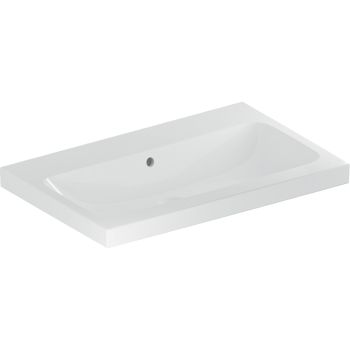 GEBERIT iCon Light Umywalka, 75x48 cm, z przelewem, bez otworu na baterię, KeraTect 501835004