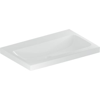 GEBERIT iCon Light Umywalka, 75x48 cm, bez przelewu, bez otworu na baterię, KeraTect 501835008