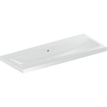 GEBERIT iCon Light Umywalka, 120x48 cm, z przelewem, bez otworu na baterię, KeraTect 501837004