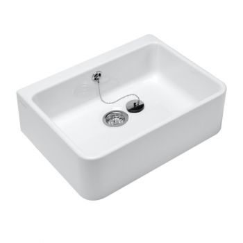 Villeroy & Boch O.novo zlewozmywak ceramiczny  z przelewem 49.5 x 40 x 17 cm biały z powłoką ceramicplus 632100R1