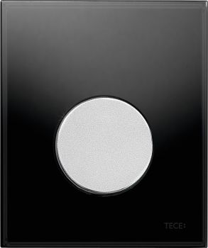 TECE Loop Przycisk spłukujący ze szkła do pisuaru, szkło czarne-przycisk chrom mat 9242655
