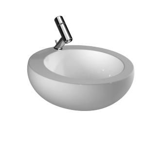 LAUFEN ALESSI Umywalka blatowa okrągła średnica 52 cm biała wondergliss z powłoka LCC H8189714001041