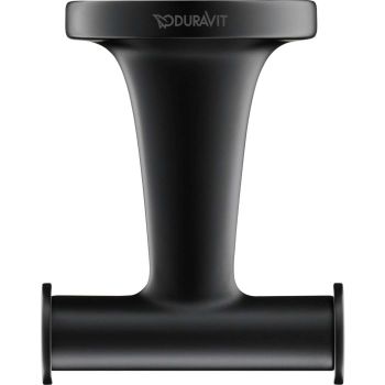 DURAVIT Starck T Haczyk na ręcznik podwójny czarny mat 0099304600