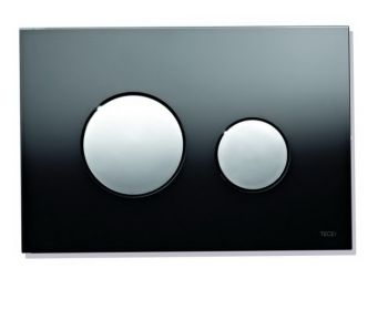 TECE Loop Przycisk spłukujący szkło czarne, przyciski białe 9240654
