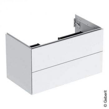 Geberit ONE szafka pod umywalkę 88,8x47 cm z 2 szufladami biały wysoki połysk 505263001