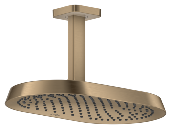 - AXOR ShowerSphere Deszczownica prysznicowa 37 x 22 cm 1jet z przyłączem sufitowym brąz szczotkowany 39760140 - 39760140 - Łazienki Szydłowski
