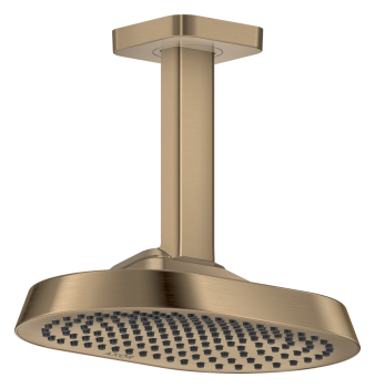 - AXOR ShowerSphere Deszczownica prysznicowa 25 x 16 cm 1jet EcoSmart z przyłączem sufitowym brąz szczotkowany 39764140 - 39764140 - Łazienki Szydłowski