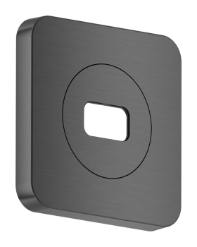 - AXOR ShowerSphere Rozeta 12 x 12cm, softsquare czarny chrom szczotkowany 39769340 - 39769340 - Łazienki Szydłowski