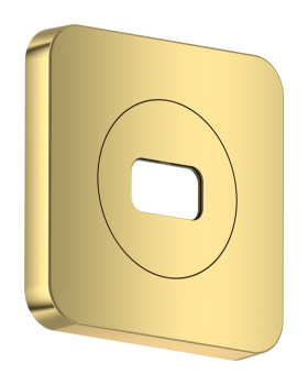 - AXOR ShowerSphere Rozeta 12 x12cm, softsquare złoty optyczny polerowany 39769990 - 39769990 - Łazienki Szydłowski