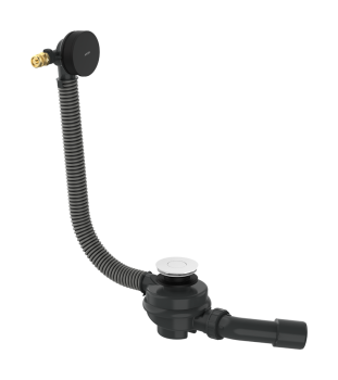  - AXOR Flexaplus Kompletny syfon wannowy z przelewem czarny mat 42541670 - 42541670 - Łazienki Szydłowski