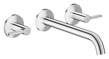 - AXOR One 3-otworowa bateria wannowa z uchwytami jednoramiennymi, ścienna, podtynkowa chrom 48431000 - 48431000 - Łazienki Szydłowski