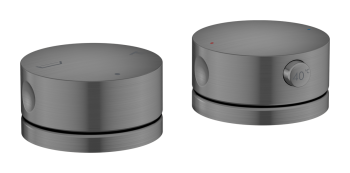  - AXOR One 2-otworowa bateria termostatyczna na brzeg wanny czarny chrom szczotkowany 48470340 - 48470340 - Łazienki Szydłowski