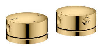  - AXOR One 2-otworowa bateria termostatyczna na brzeg wanny złoty optyczny polerowany 48470990 - 48470990 - Łazienki Szydłowski