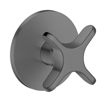  - AXOR One Zawór odcinający z uchwytem krzyżowym, podtynkowy czarny chrom szczotkowany 48771340 - 48771340 - Łazienki Szydłowski