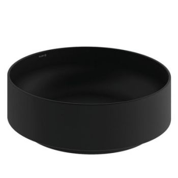 - KLUDI-RESA R umywalka ceramiczna nablatowa średnica 40 cm czarny mat 58CW1039 - 58CW1039 - Łazienki Szydłowski