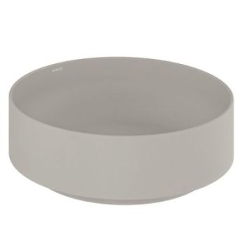 - KLUDI-RESA R umywalka ceramiczna nablatowa średnica 40 cm jasny szary mat 58CW10O2 - 58CW10O2 - Łazienki Szydłowski