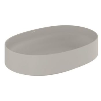 - KLUDI-RESA O umywalka ceramiczna nablatowa 60 x 40 cm jasny szary mat 58CW20O2 - 58CW20O2 - Łazienki Szydłowski