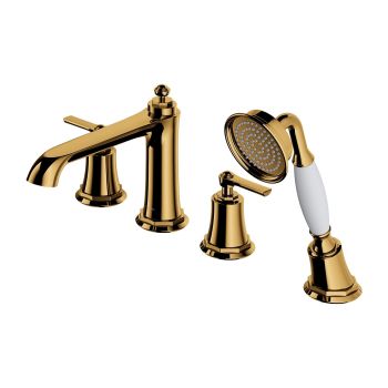 - OMNIRES ARMANCE bateria wannowa 4-otworowa, złoty połysk AM5232GL - AM5232GL - Łazienki Szydłowski