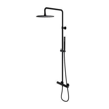 - OMNIRES Y termostatyczny system prysznicowy natynkowy, czarny półmat Y1244SUBL - Y1244SUBL - Łazienki Szydłowski