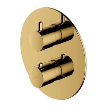 - OMNIRES Y element natynkowy termostatycznej baterii prysznicowo-wannowej podtynkowej, złoty połysk Y1236ROGL - Y1236ROGL - Łazienki Szydłowski