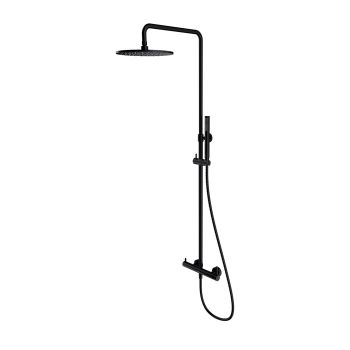 - OMNIRES Y system prysznicowy natynkowy, czarny półmat Y1244MBL - Y1244MBL - Łazienki Szydłowski